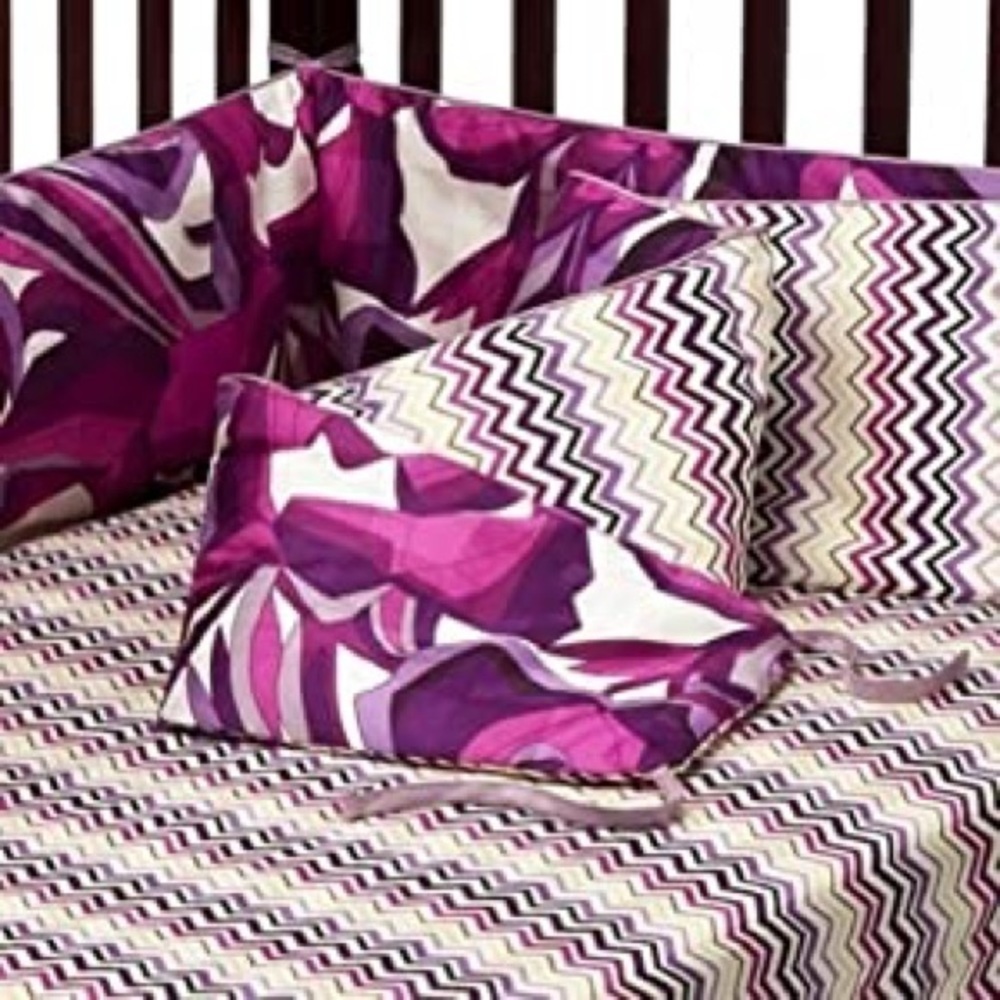 Missoni + Target Exploded Floral Crib Dust Ruffle - Picture 2 of 4
